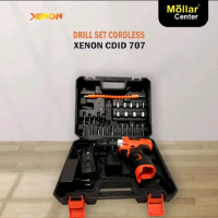 XENON Mesin Bor Elektrik CDID 707 Cordless dengan Koper dan Alat Bor 14V untuk MPACDRILL