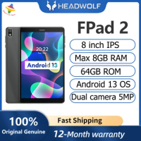 Headwolf FPad 2 Tab 8 inch Android 13 Tablet Unisoc T310 4GB RAM 64GB ROM 4G Lte Phone call Kids Learning Tablet PC 5500 mAh