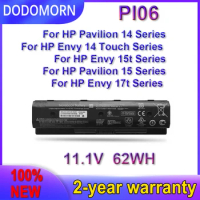 DODOMORN New PI06 Battery For HP Pavilion 14 15 Envy 17 17t 17z HSTNN-DB4N HSTNN-DB4O HSTNN-LB4O 710417-001 710416-001PI09