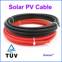 6mm2 10meter/roll PV cable,Red and Black Cable Wire,Free Shipping Solar PV cable 10 Meters Red 10 Meter Black