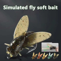 10Pcs Fly Fishing Fly Kit getah Fly gewang memancing seperti gewang plastik lembut tetapi cangkuk be