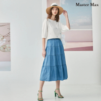 【Master Max】鬆緊腰頭天絲棉牛仔蛋糕裙(8312008)