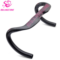 Rolling Stone Road bike Aero carbon Handle bar drop bar with speedmeter mounting bracket 31.8*380mm 400mm 420mm black /red/pink