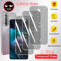 3Pcs Privacy Tempered Glass For Motorola Edge 20 30 Neo Pro Lite Moto G G32 G84 E13 G13 G54 G14 Anti-spy Screen Protector Glass