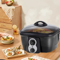 Home Electric Skillet Small Kitchen Appliances Steel Material Multi Cooker aluminium fried chicken machine multi cooker