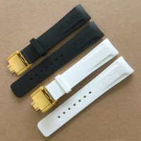 for GUCCI Snake Cat Head YA136217 Rubber Band Watch Band YA136322 YA136204 Leather Ring Butterfly Buckle Bracelet 20mm 23mm