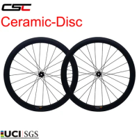 CSC 700C Cyclocross Bike Carbon Wheelset Road Disc Brake Center Lock ceramic bearings 38/50/60/88mm Wheels for Gravel Bicycle