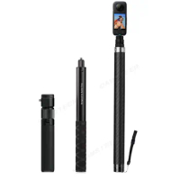 For Insta360 X3 /One X2 / Go2 GoPro Accessories 1.2m 3m Carbon Fiber Invisible Selfie Stick Bullet Time Rotating Handle Tripod