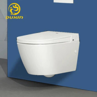 Wall hung Smart toilet Wall hung toilet Smart bidet Wc toilet cover Wash and dry with In-wall water tanks