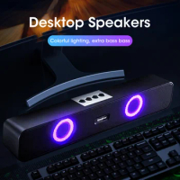 3D Computer Speaker Surround Soundbar Bluetooth Speaker5.1 Wired Loudspeaker Stereo Subwoofer Sound bar for Laptop PC Gamer
