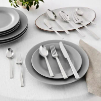 Alcott 89-Piece Flatware Set Utensils for Kitchen Cutlery Spoons Dishes Sets Full Set Fork Stainless Steel Cutlery Spoon Dinner