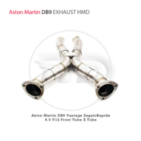 HMD Exhaust System Front Pipe X Tube for Aston Martin DB9 Vantage Zagato Rapide 6.0L V12 Without Cat