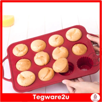 Non-Stick Silicone Bake Muffin Mould Silicone Tray Cupcake Cookies Baking Pan Non-Stick Silicone Tra