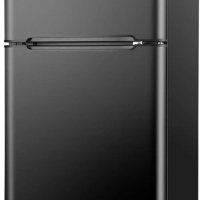 Mini Fridge with Freezer, 3.2 Cu.Ft Mini Refrigerator, Dorm Fridge with 2 Door For Apartment/Office-Food Storage Cooling Drink