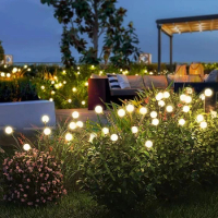 2pcs/1pc Solar Powered Garden Lights Solar Firefly Lights Outdoor Vibrant Garden Lights for Patio Pathway Wedding Party Decor