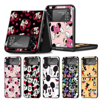 Cartoon Disney Minnie Hard PC Phone Case for Samsung Galaxy Z Flip 3 5G ZFlip3 Z Flip 4 ZFlip ZFlip4 Flip4 zflip Cover