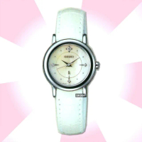 【SEIKO 精工】LUKIA系列 真鑽珍珠母貝面白皮帶石英腕錶25㎜-加高級錶盒 SK004(SSVY085J/1N01-0HR0)