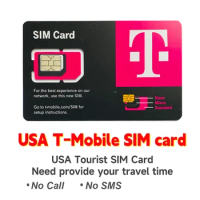 USA Unlimited data Us prepaid T-Mobile Mobile phone card 4G Internet data card 7-90 day US sim card supports esim