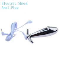 Electric Shock Anal Plug Pulse Massager Stimulation Pussy Plug Prostate Massager Physical Therapy G Spot Vaginal Sex Toys