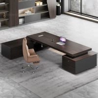 Modern Executive Boss Manager Office Desks Chair Combination Simple Office Furniture High-end Multifunctional Desk T