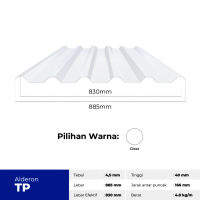 Alderon TP Transparan / Atap Alderon Transparan