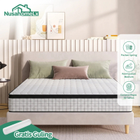 Nusahome Kasur Busa Kasur Springbed Tebal 35CM Spring Bed Single Pocket Spring Tanpa Suara Gaya Yang