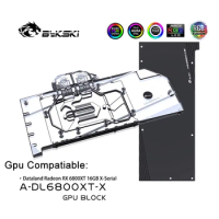 Bykski GPU Water cooling Block For PowerColor Radeon RX 6800 XT 16GB X-Serial Graphics Card,ARGB Copper Radiator A-DL6800XT-X