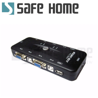 SAFEHOME USB KVM 1對4 手動切換器 可用一組螢幕、鍵盤、滑鼠操作四台電腦 SKU104