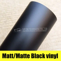 Matt Matte Black Car Auto Body Sticker Decal Self Adhesive Wrapping Vinyl Wrap Sheet Film