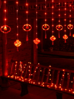 太陽能新年春節小紅燈籠過年彩燈燈串家用裝飾燈陽臺戶外庭院掛飾
