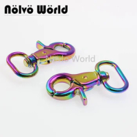 Nolvo World 5-20-50 pcs 20-25mm Rainbow Clamp hook Metal Strong Clamp hooks Snap hooks for handbag hardware