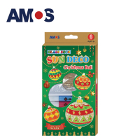 韓國AMOS 6色聖誕彩球模型版DIY玻璃彩繪組(台灣總代理公司貨)