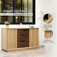 Melody Furniture - Laci Buffet Lemari Credenza Japandi RYUKI SIDEBOARD 140 cm - RIVIERA EICHI