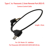 For DJI Ronin SC to Panasonic GH3 GH4 GH5 GH5S G85 G9 etc. 25cm Control Cable (RSS-P) Type-C to Panasonic 2.5mm Remote Port