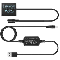 5V USB Adapter Charging Cable+DCC11 Dummy Battery for Panasonic GX7 GX9 LX100 GX80 GX85 Camera Power Bank as DMW BLG10 BLE9 AC10