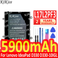 5900mAh KiKiss Powerful Battery L17L2PF3 L17M2PF3 L17S2PF3 L17D2PF2 L17C2PF1 For Lenovo IdeaPad D330 D330-10IGL D330-10IGM