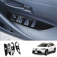Car Window Glass Lift Button Switch Cover Trim Door Armrest Panel for Toyota Corolla Cross 2021 2022 RHD