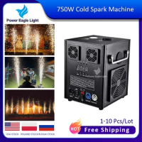 1~10PCS 750W Cold Sparks Machine Flightcase Ti Powder Sparkler Wedding Fireworks Cold Spark Machine Indoor Outdoor Dj Party