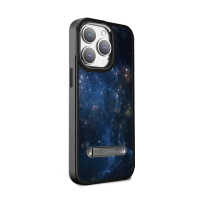 【apbs】iPhone 15 14系列 軍規防摔鋁合金鏡頭框立架手機殼(星空)
