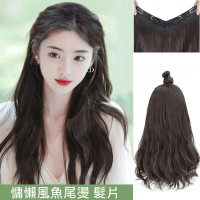 【巴黎精品】現貨+預購 髮片長假髮透氣輕量免打理隱形(魚尾燙V型微捲無痕女假髮4色a1ct28)