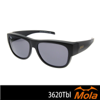 【MOLA】摩拉時尚近視偏光太陽眼鏡 男女 超輕量 開車 UV400 黑框 灰片 3620Tbl(新款上市 帥氣首選)