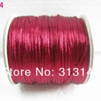 80M/Roll 1.5MM Burgundy Braided Macrame Nylon Wine Red Chinese Knotting Cord Beading Satin Handmade Shamballa String Thread Rope