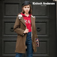 【Kinloch Anderson】金安德森女裝 連帽抽繩鋪棉兩件式外套(KA0766023)
