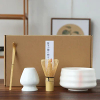 Japanese Style Matcha 4pcs Teaware Set Portable Ceremony Teazen Tea Cup Bottle Case Original Ceramics Kit Matcha Accessories