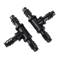 3/8 Inch Tee Barb Connector Dripper Watering Plants Tee 8mm/11mm Hose Connector Automatic Irrigation Watering Hose Splitter