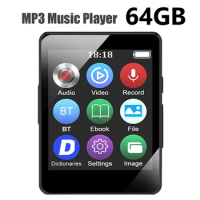 8/16/32/64GB Portable MP3 Player 1.8inch Screen HiFi MP4 Video Playback Bluetooth-Compatible 5.0 With FM Radio/Recording/E-Book