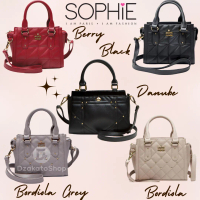 Tas Jinjing Wanita Sophie Martin Paris Bordiola Grey Danube Gemaya Bowler Hitam Berry Promo Terbaru