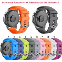 100pc Silicone Watchband For Garmin Vivoactive 4 Vivoactive 3 Forerunner 245 645 Music Wrist Strap Band For Garmin Venu Bracelet