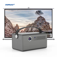 Topleo High Quality Super Mini Smart Dlp Outdoor Portable Movie Projector Wireless BT Android Pico Short Throw Projectors