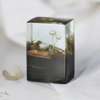Custom Resin Stamp Classical Micro Landscape Flower Chinese Name Wood Seals Birthday Gifts Personalized Motto Painting Signature
